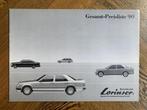 Zeldzame prijslijst Mercedes-Benz Lorinser 1990 zgan, Lorinser, Nieuw, Mercedes, Ophalen of Verzenden