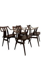 Eetkamerstoelen pastoe Cees Braakmann set van 4 - jaren '60, Ophalen
