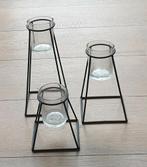 3 Waxinelichthouders, Ophalen of Verzenden, Zo goed als nieuw, Kandelaar