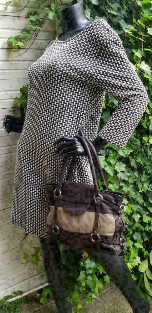 F343 JAN TAMINIAU lederen tas ontworpen voor  blad Margriet, Sieraden, Tassen en Uiterlijk, Tassen | Damestassen, Zo goed als nieuw