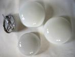 vintage art deco plafondlamp gispen stijl opaline schuif XL., Huis en Inrichting, Lampen | Plafondlampen, Ophalen of Verzenden
