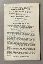 Bidprentje Martinus Rovers 1874-1959 Veghel, Ophalen of Verzenden, Bidprentje