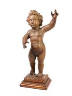 Antieke Putti Sculptuur, 18/19de eeuw, Ophalen of Verzenden