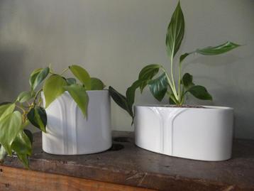 prachtige set antieke art deco bloempotten porselein vintage beschikbaar voor biedingen