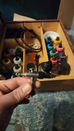 Airbrush set met compressor, Ophalen, Gebruikt, Airbrush en Toebehoren