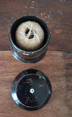 Wol, garen pot, bakje met deksel, naaigerei, Antiek en Kunst, Ophalen of Verzenden
