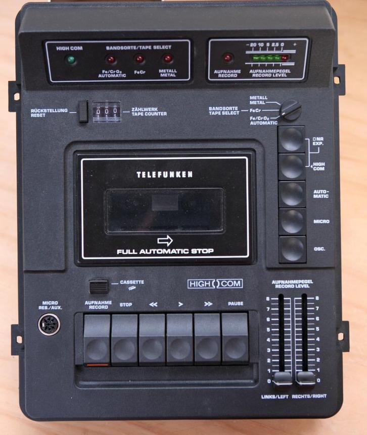 Telefunken cassettedeck voor inbouw, Audio, Tv en Foto, Cassettedecks, Enkel, Overige merken, Tape counter, Ophalen