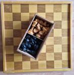 adv 10 prachtig Staunton schaakspel - verzwaard, gelakt vilt, Ophalen of Verzenden, 500 t/m 1500 stukjes, Gebruikt, Schaken