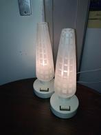 Vintage tafellamp bedlamp nachtlamp, Minder dan 50 cm, Ophalen of Verzenden, Glas