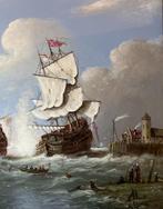 Schepen in oorlog op zee. Thomas Heesakkers., Ophalen