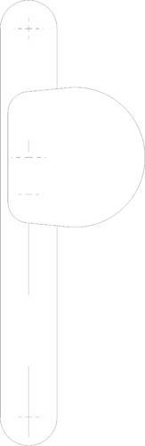 Deurduwer op blindschild, Doe-het-zelf en Verbouw, Hang- en Sluitwerk, Nieuw, Klink of Kruk, Chroom, Ophalen of Verzenden