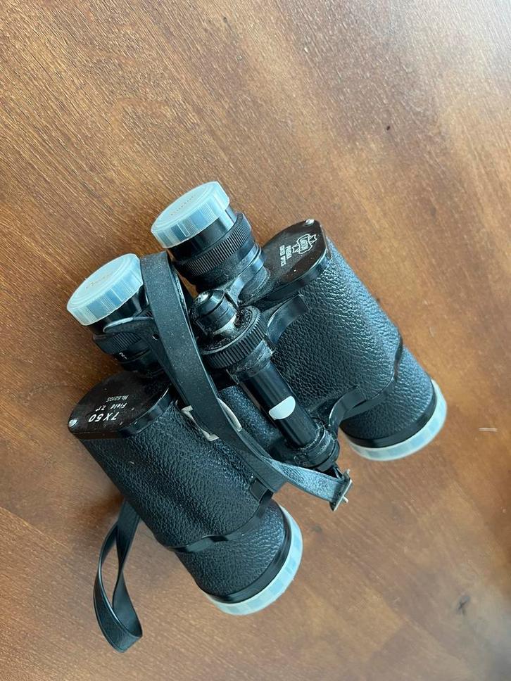 Carton Verrekijker 7x50 - Klassiek!, Audio, Tv en Foto, Optische apparatuur | Verrekijkers, Gebruikt, Porro (met knik), Minder dan 8x