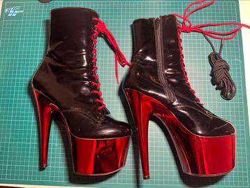 Pleaser Adore Red Chrome size 39 beschikbaar voor biedingen