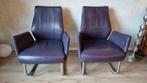 Mooie leren buisframe stoelen - set van twee, Huis en Inrichting, Stoelen, Gebruikt, Twee, Overige kleuren, Ophalen of Verzenden