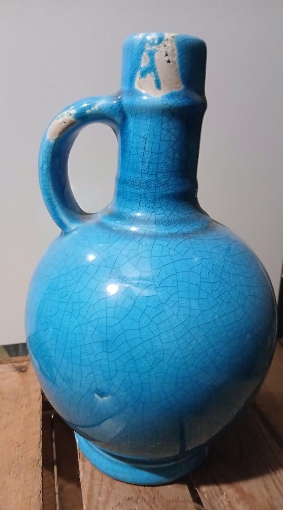 Blauwe vaas, Huis en Inrichting, Steen, Gebruikt, Blauw, Ophalen of Verzenden