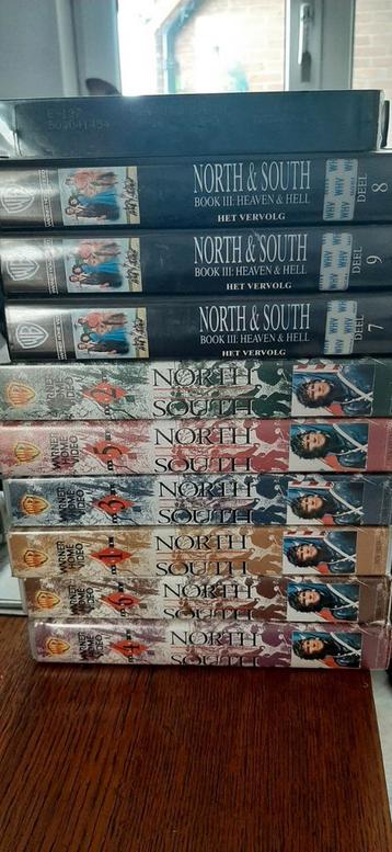 9 VHS / videobanden serie  North and South beschikbaar voor biedingen