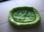 kattenmandje, groen met kattenvoetjes, Dieren en Toebehoren, Kattenmanden, Ophalen of Verzenden, Zo goed als nieuw