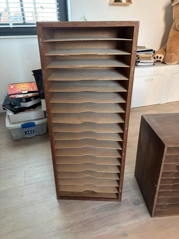 Houten kastje voor bladmuziek/ organizer bladmuziek beschikbaar voor biedingen