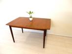 vintage eettafel tafel jaren60 teakhout uitschuiftafel ovaal, Huis en Inrichting, Gebruikt, ., 150 tot 200 cm, Ophalen of Verzenden