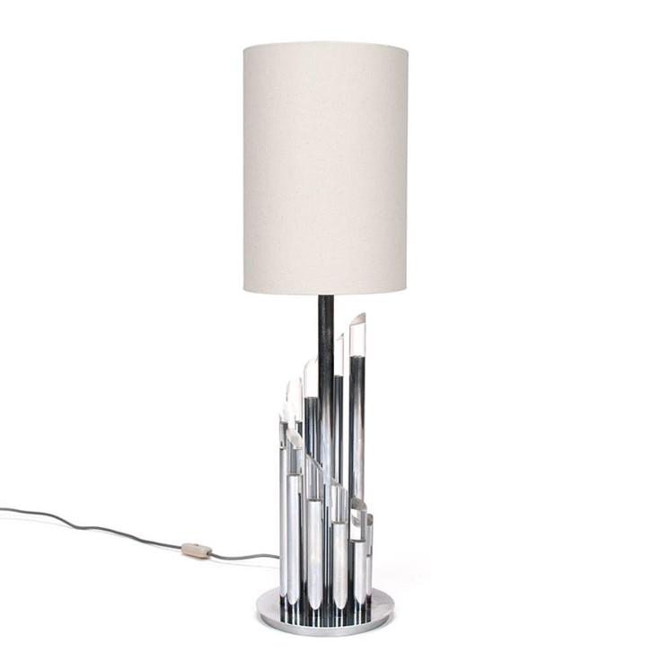 Vintage Mid Century design tafellampen, Huis en Inrichting, Lampen | Tafellampen, Gebruikt, Minder dan 50 cm, Glas, Hout, Metaal