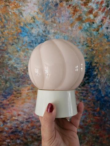 Plafondlamp/plafonniere Thabur roze glas beschikbaar voor biedingen