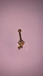 Navelpiercing, Sieraden, Tassen en Uiterlijk, Piercings, Ophalen, Zo goed als nieuw, Staal, Navelpiercing