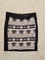Zwarte rok met een blauw/wit patroon maat M, Maat 38/40 (M), Zwart, Ophalen of Verzenden, Gedragen