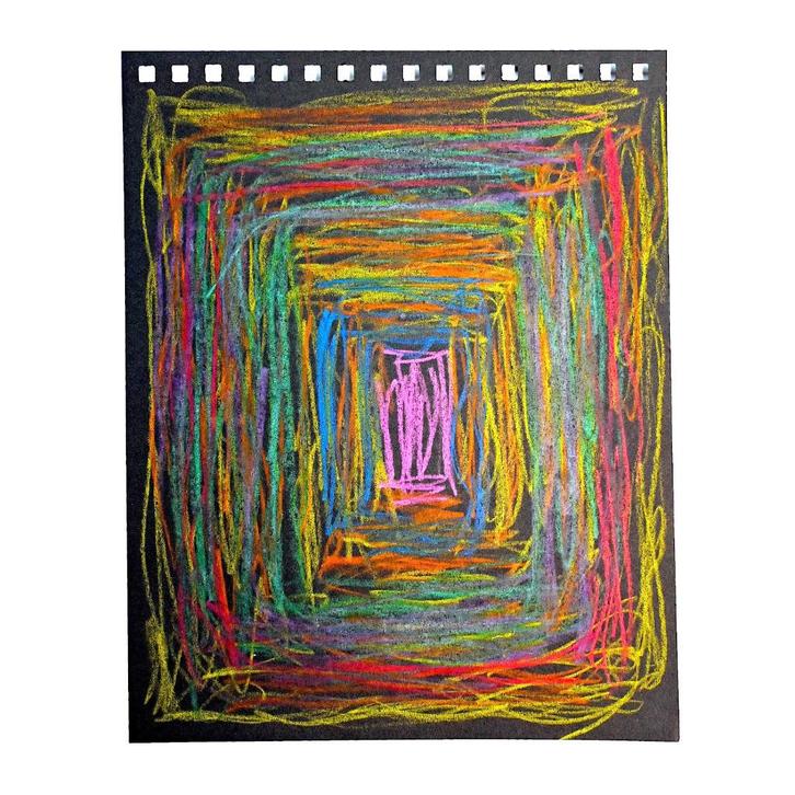 Peter Green (Fleetwood Mac) Abstract Crayon Artwork, Antiek en Kunst, Kunst | Schilderijen | Modern, Ophalen of Verzenden