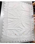 2x antiek witte linnen kussensloop geborduurd monogram 2X, Ophalen of Verzenden