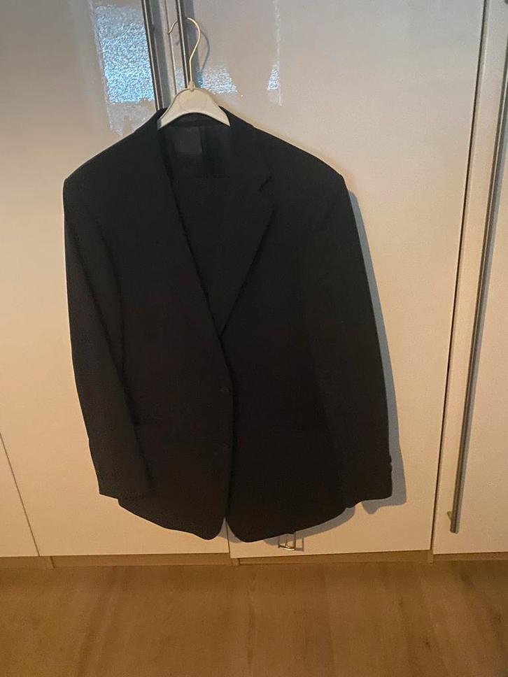 Stijlvol Krijtstreeppak - Maat 26 Broek, Kleding | Heren, Kostuums en Colberts, Zo goed als nieuw, Maat 46 (S) of kleiner, Zwart