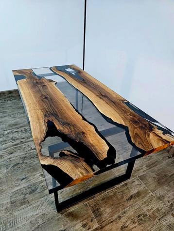 Epoxy Tafel Massief walnotenhout 200x95 Eettafel/ EpoxTable beschikbaar voor biedingen
