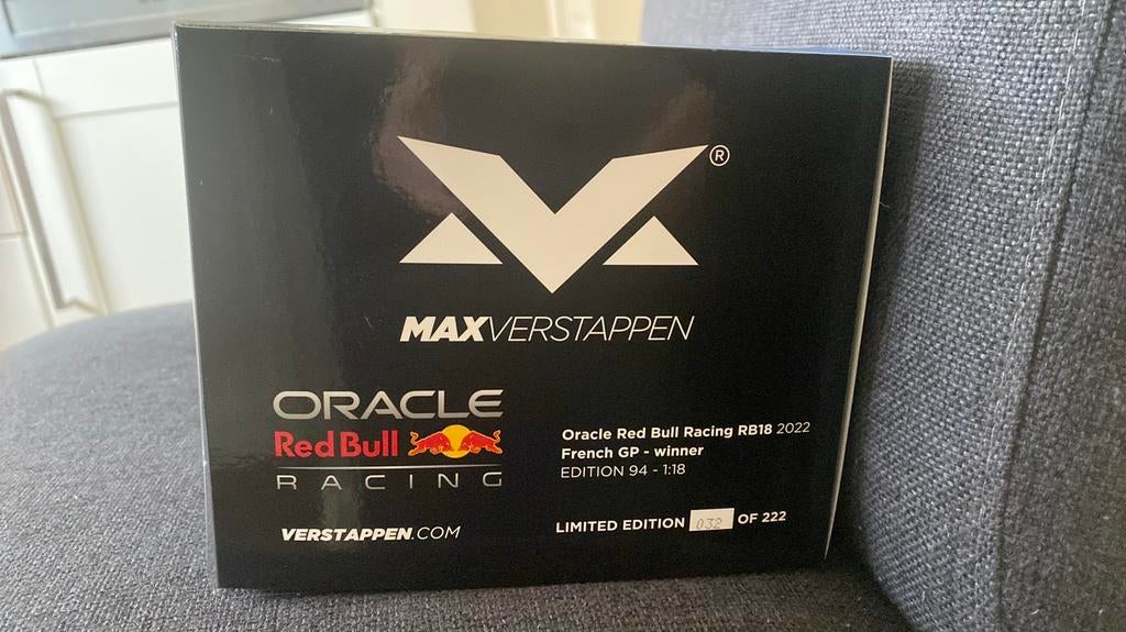 Max verstappen minichamps 1:18 French winner, Hobby en Vrije tijd, Modelauto's | 1:18, Ophalen of Verzenden, Nieuw