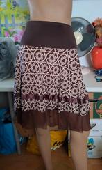 Mooie bruine sierlijke rok  made in France maat 38, Maat 38/40 (M), Bruin, Made in France, Ophalen of Verzenden