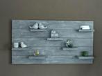 Wandbord decoratie steigerhout grey wash, Ophalen, Zo goed als nieuw