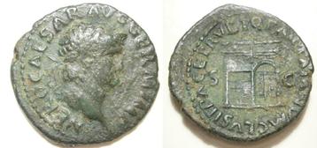 Romeinse munt Nero Æ As -PACE P R VBIQ PARTA IANVM CLVSIT SC beschikbaar voor biedingen