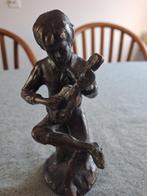 bronzen gitaarspeler sculptuur 18 cm, Ophalen