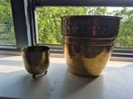 Vintage koperen bloempotten, Ophalen