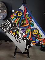 Gespleten gezicht/handgeschilderd /evt op sturen gratis, Huis en Inrichting, Woonaccessoires | Schilderijen, Tekeningen en Foto's