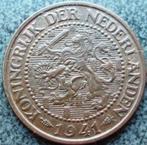 Prachtige halve stuiver: - 2 1/2 cent 1941., Verzenden, Koningin Wilhelmina, Overige waardes, Losse munt