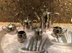 Verzilverd thee/koffie servies antiek ca. 100 jaar oud, Antiek en Kunst, Antiek | Servies compleet, Ophalen of Verzenden