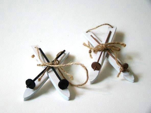 Mini ski decoratie verschillende mt p/st. GRATIS VERZENDING, Ophalen of Verzenden, Nieuw