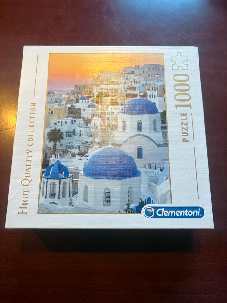 Clementoni Legpuzzel Santorini 1000 stukjes, Hobby en Vrije tijd, Denksport en Puzzels, Zo goed als nieuw, Legpuzzel, 500 t/m 1500 stukjes