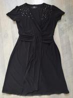 jurk,maat 38/40,sexy,feest,zwart,steentjes,vintage,chic,zgan, Maat 38/40 (M), Verzenden, Zwart, Zo goed als nieuw