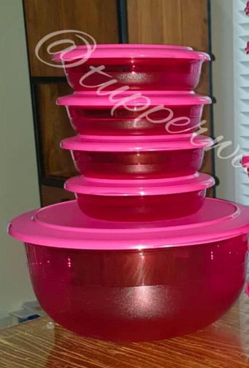 Tupperware 5 delige Roze exclusieve set 6L 4x 350ml voorraad, Huis en Inrichting, Keuken | Tupperware, Nieuw, Schaal, Ophalen of Verzenden