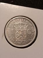 Schitterende Gulden 1917, 1 gulden, Zilver, Ophalen of Verzenden, Koningin Wilhelmina