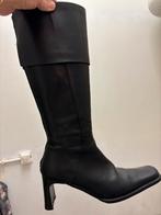 Vintage zwarte lederen Dick Boons laarzen MT 40, Hoge laarzen, Zwart, Ophalen of Verzenden, Gedragen