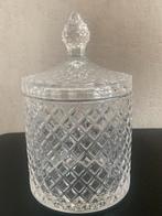 Decoratieve glazen pot, Ophalen of Verzenden, Zo goed als nieuw