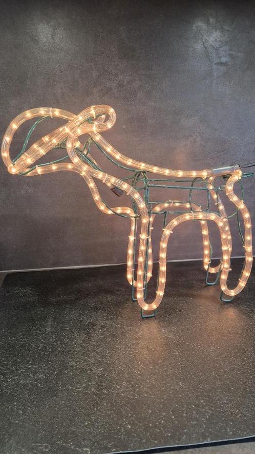 Kerstverlichting Rendier, met lichtslang voor buiten. S47, Diversen, Kerst, Gebruikt, Ophalen of Verzenden