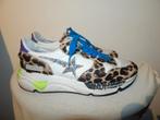 Golden Goose sneakers deels in panter print zilver ster 41