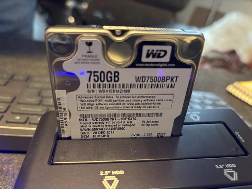 WD Black 750GB 2.5” 7200rpm | optioneel ext behuizing USB3.2, Computers en Software, Harde schijven, Gebruikt, Laptop, Intern